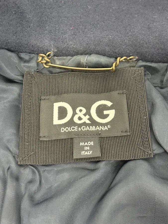 AW2009 Dolce & Gabbana Napoleon Officer Navy Wool Jacket - Image 13