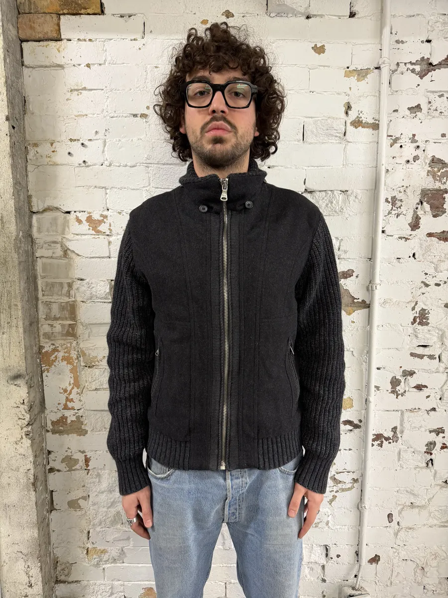 AW2009 Dolce & Gabbana Two Tone Grey Wool Jacket - Image 3