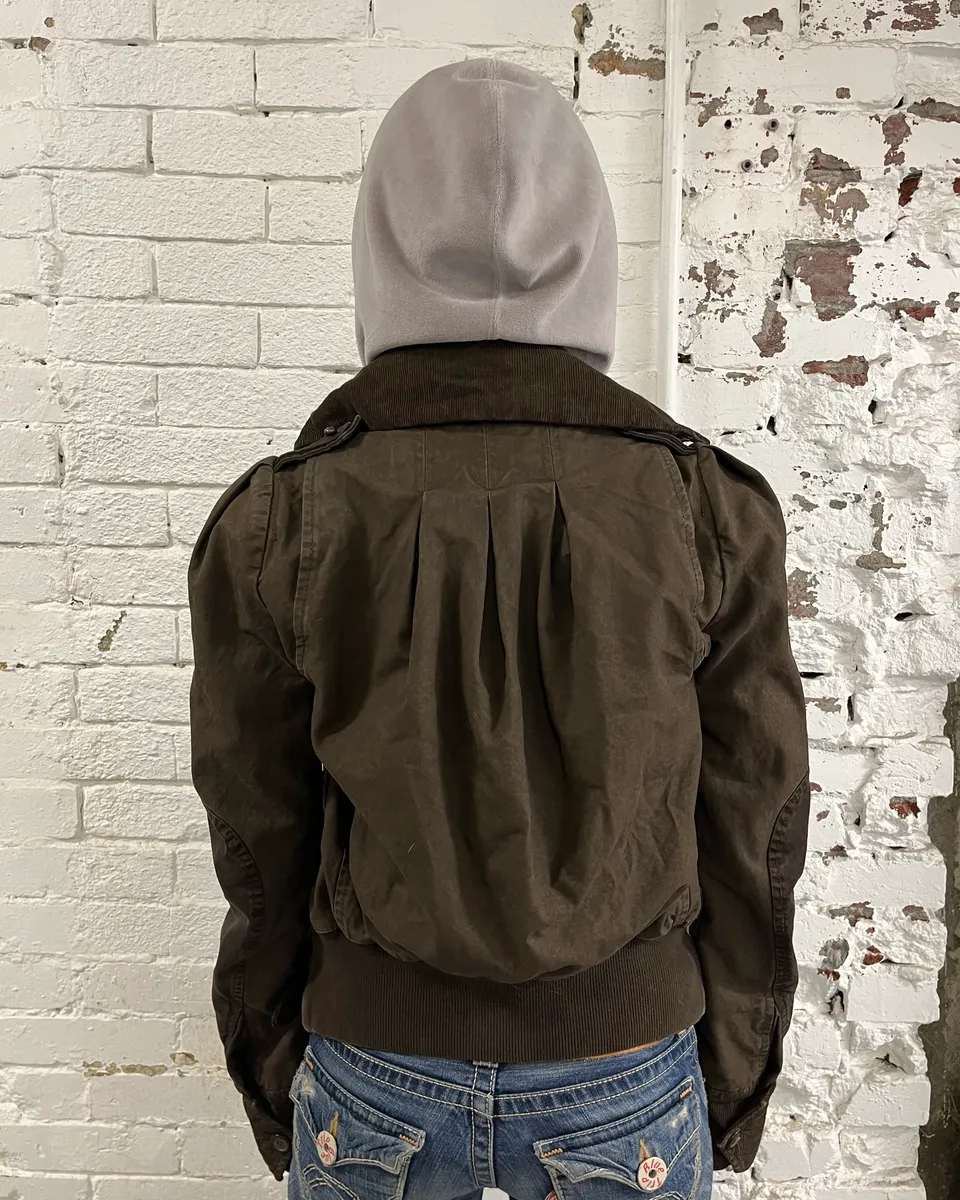 AW2009 Dsquared2 Brown Multi Pockets Cargo Bomber Jacket - Image 3