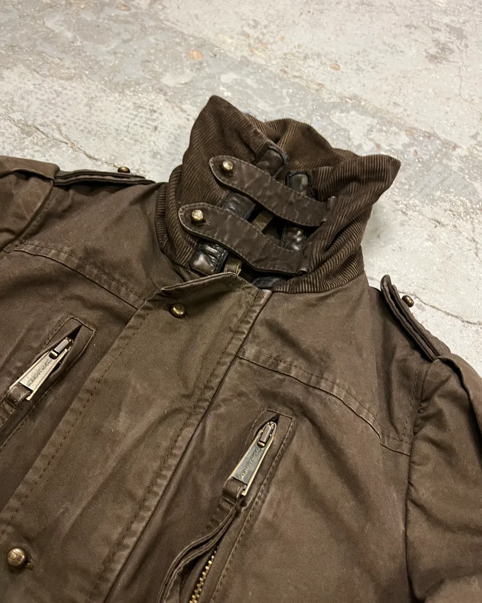AW2009 Dsquared2 Brown Multi Pockets Cargo Bomber Jacket - Image 5