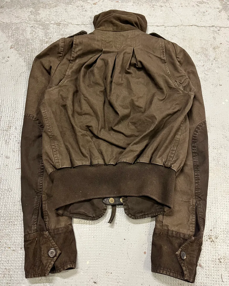 AW2009 Dsquared2 Brown Multi Pockets Cargo Bomber Jacket - Image 8