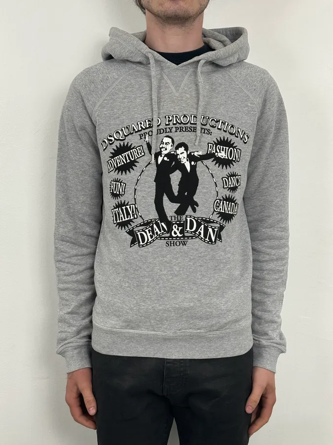 AW2009 Dsquared2 Grey « Dean & Dan Show » Hoodie - Image 2