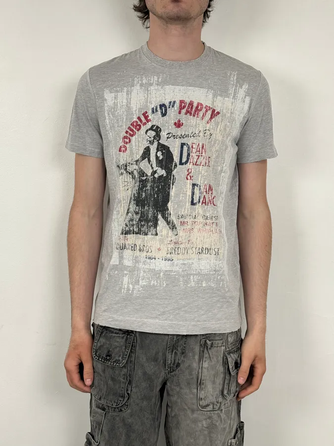 AW2009 Dsquared2 Grey Double Party T-Shirt - Image 2