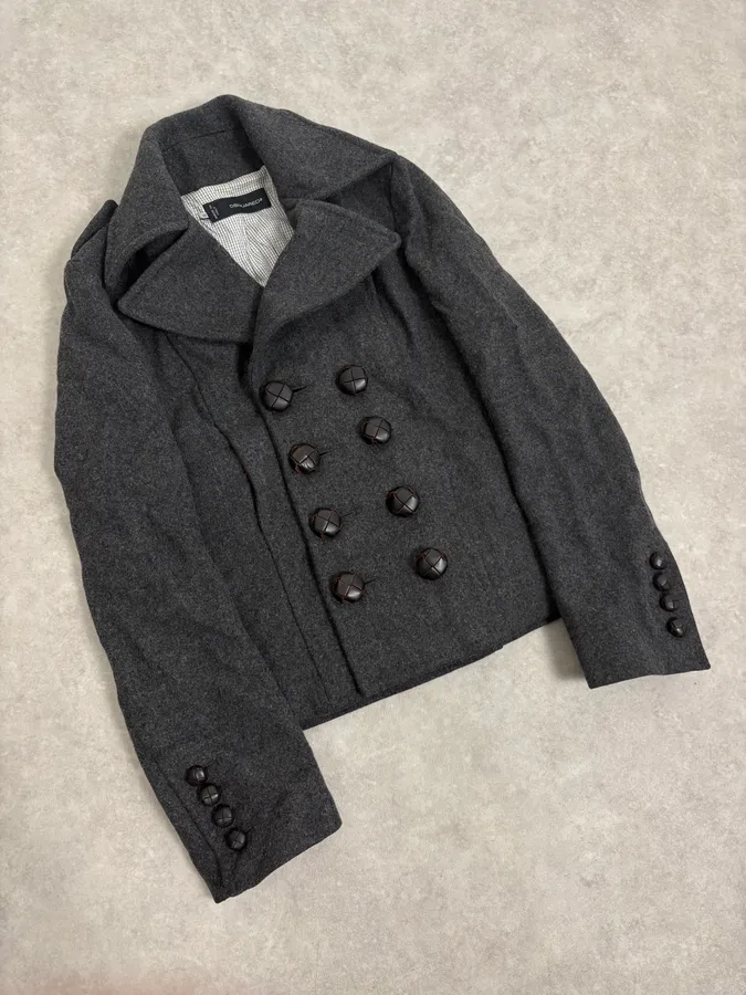 AW2009 Dsquared2 Grey Wool Buttoned Officer Jacket - Image 5