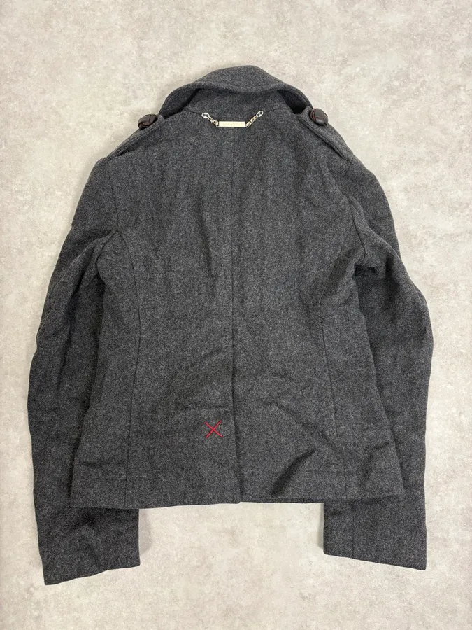 AW2009 Dsquared2 Grey Wool Buttoned Officer Jacket - Image 7