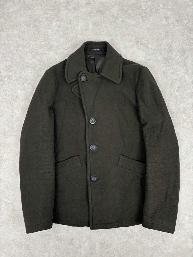 AW2009 Emporio Armani Khaki Wool Blazer Coat - Image 8