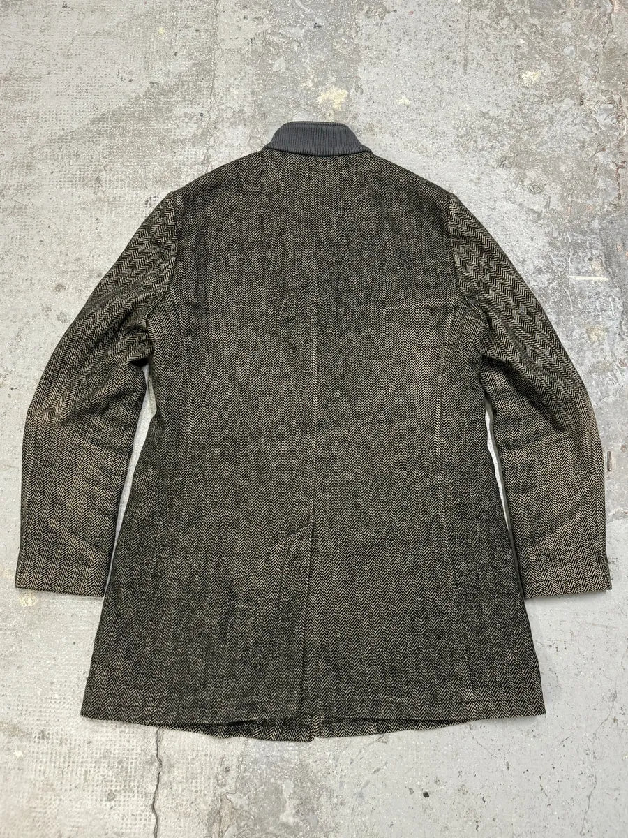 AW2009 Emporio Armani Raw Wool Grey Long Coat - Image 3