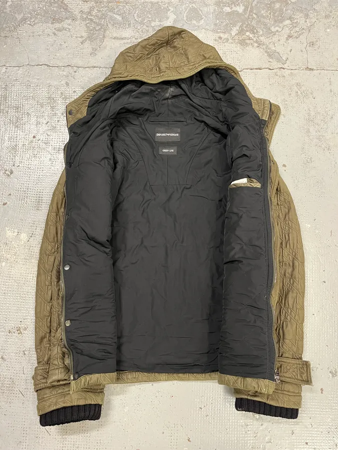 AW2009 Emporio Armani Utility Cargo Khaki Military Jacket - Image 9