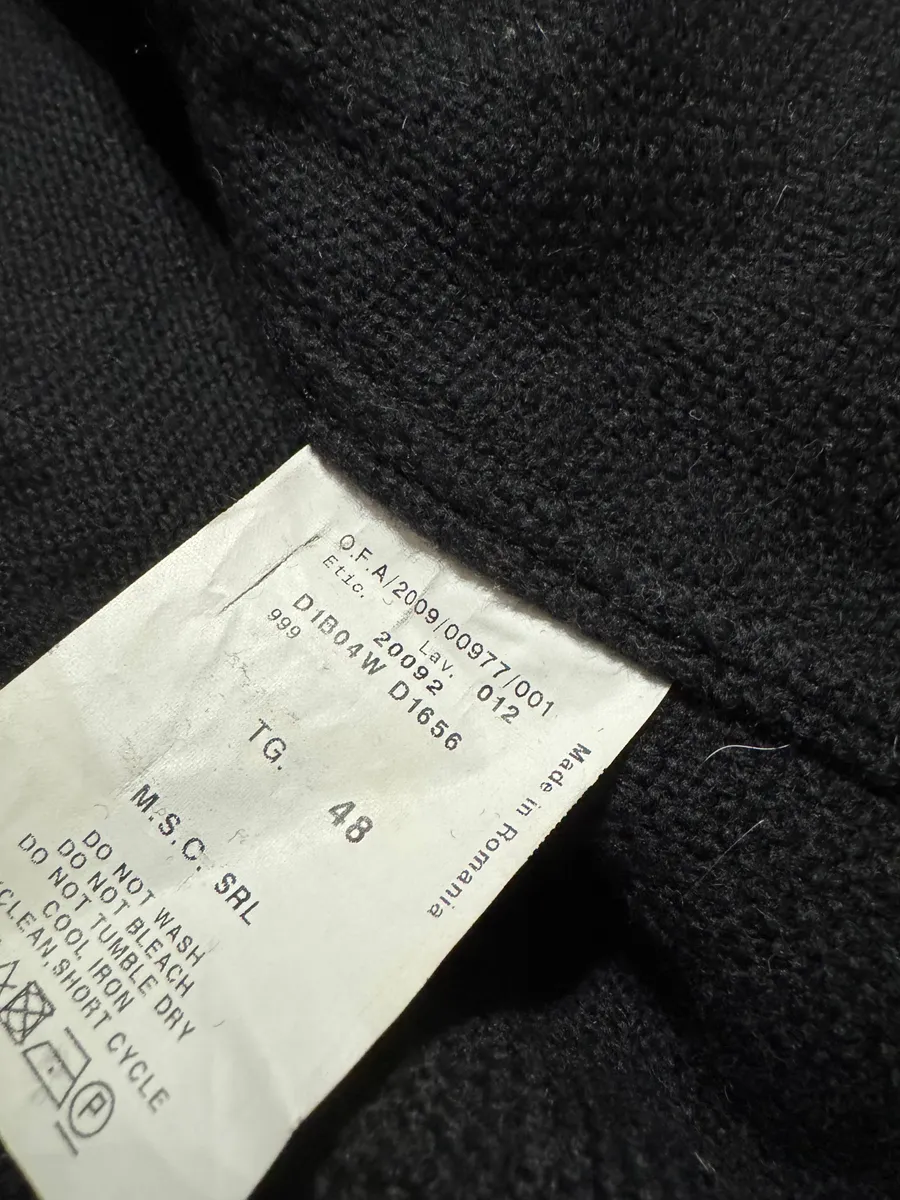 AW2009 Emporio Armani Wool Navy Hooded Naval Buttoned Sweater - Image 8
