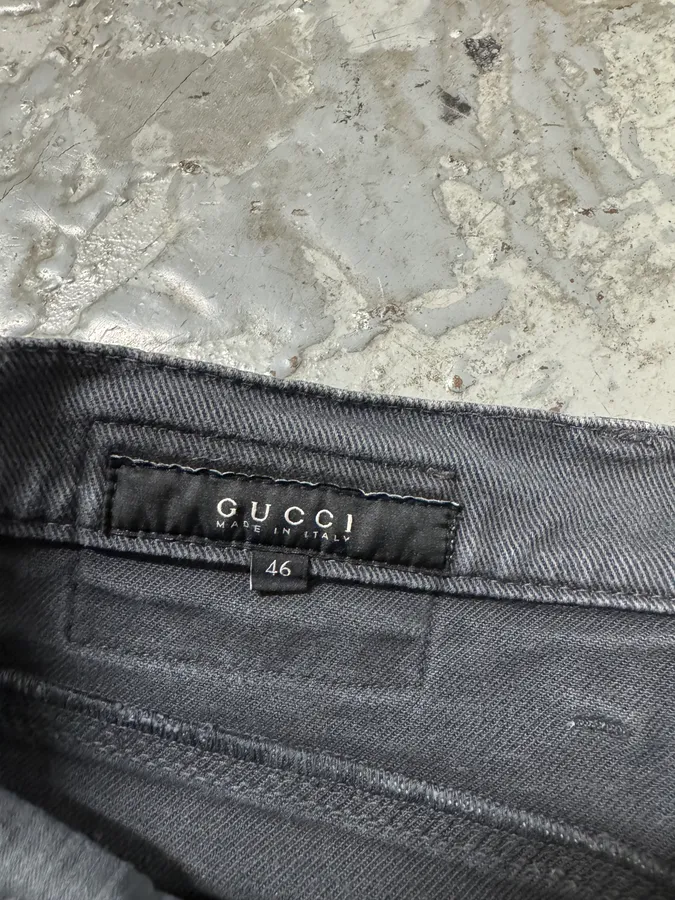 AW2009 Gucci Grey Slim Denim Jeans - Image 7