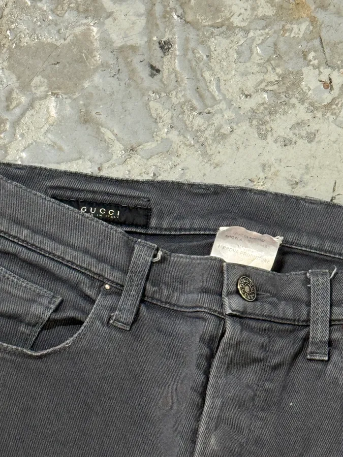 AW2009 Gucci Grey Slim Denim Jeans - Image 9