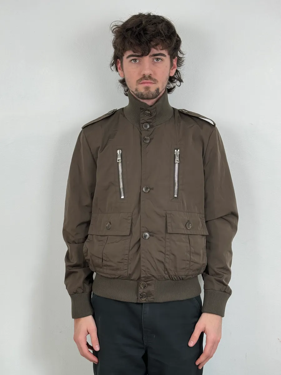 AW2009 Gucci Madonna Olive Green Nylon Jacket - Image 2
