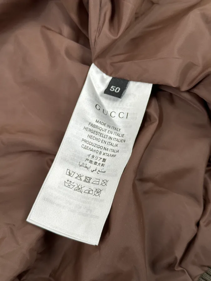 AW2009 Gucci Madonna Olive Green Nylon Jacket - Image 9