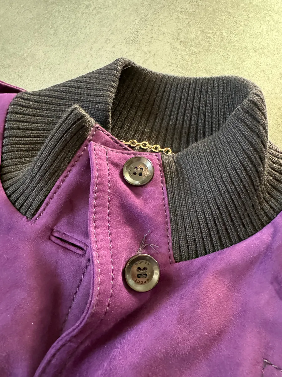 AW2009 Gucci Purple Madonna Leather Jacket by Frida Giannini - Image 11