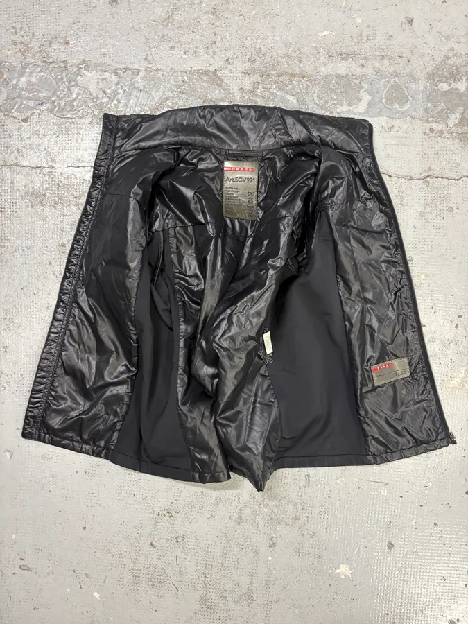 AW2009 Prada Black Nylon Quilted Puffer Jacket - Image 8