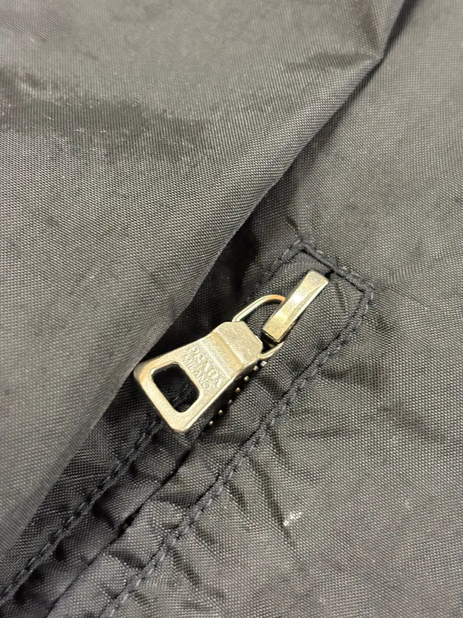 AW2009 Prada Black Nylon Windbreaker Light Jacket - Image 8