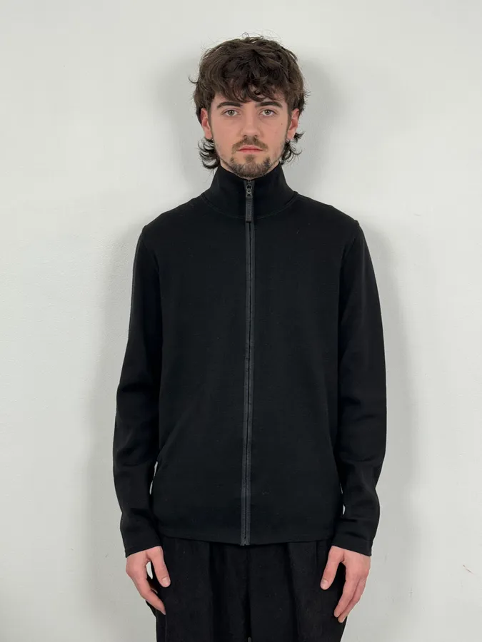 AW2009 Prada Black Wool Linea Rossa Zip-up Sweater