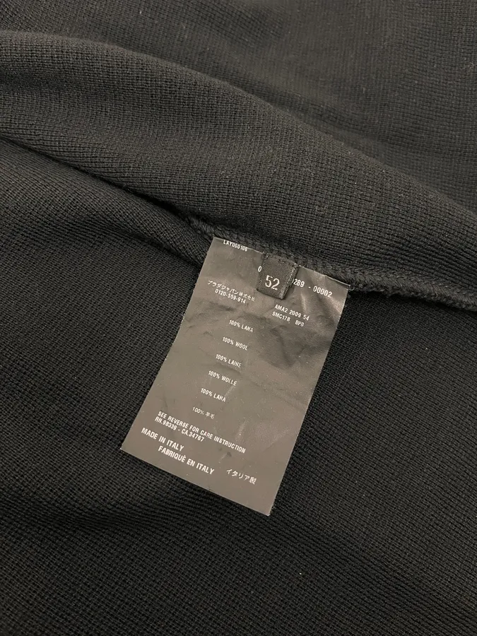 AW2009 Prada Black Wool Linea Rossa Zip-up Sweater - Image 10