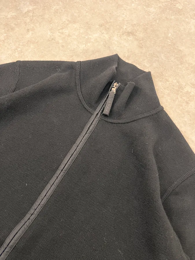 AW2009 Prada Black Wool Linea Rossa Zip-up Sweater - Image 5