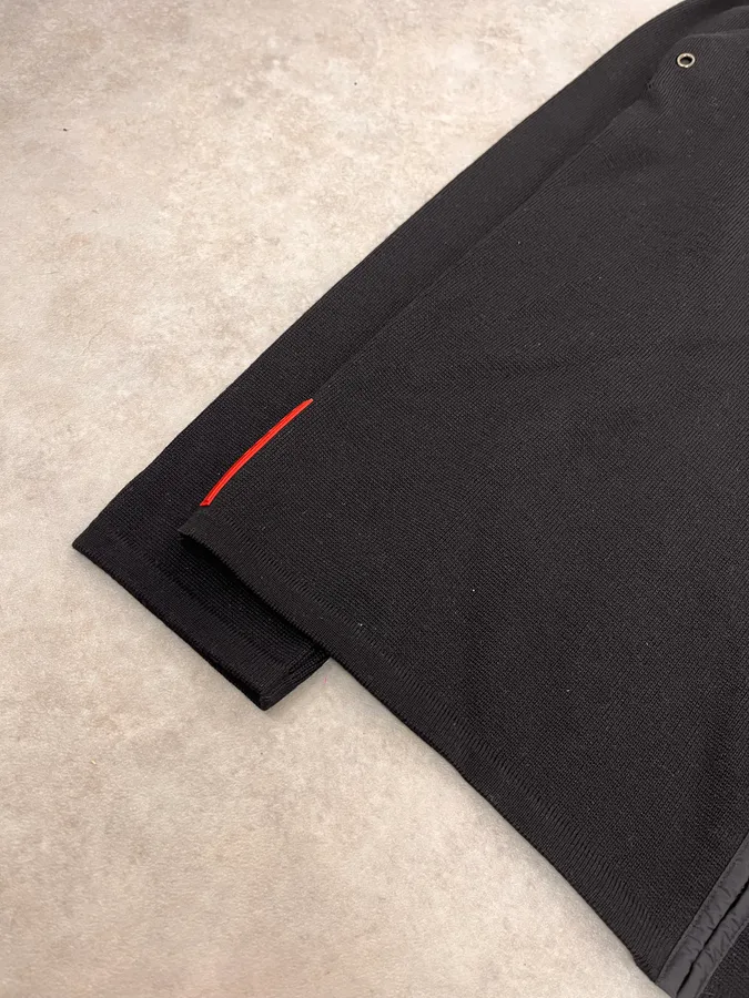 AW2009 Prada Black Wool Linea Rossa Zip-up Sweater - Image 6