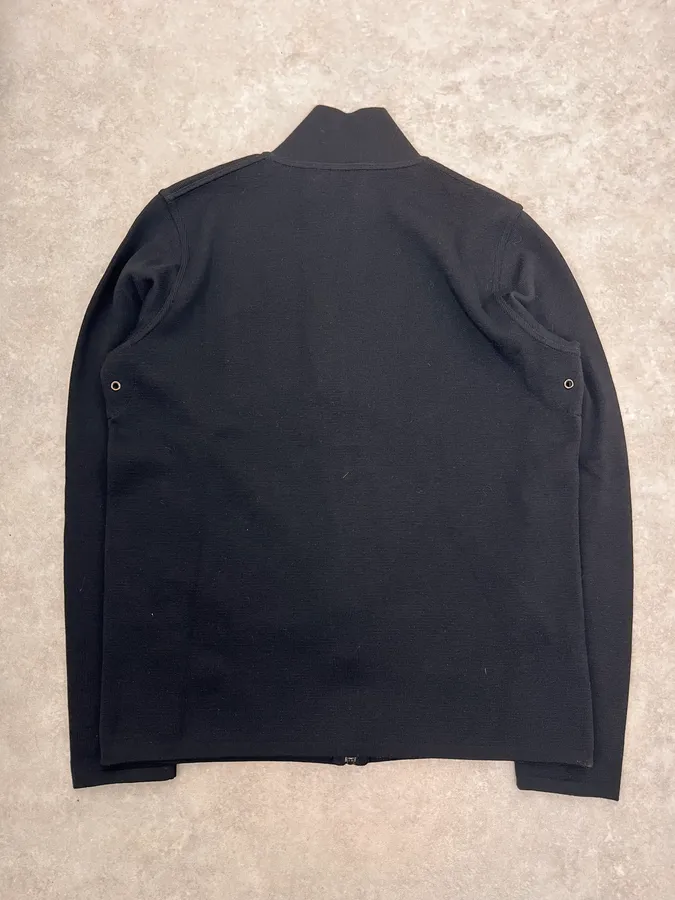 AW2009 Prada Black Wool Linea Rossa Zip-up Sweater - Image 7