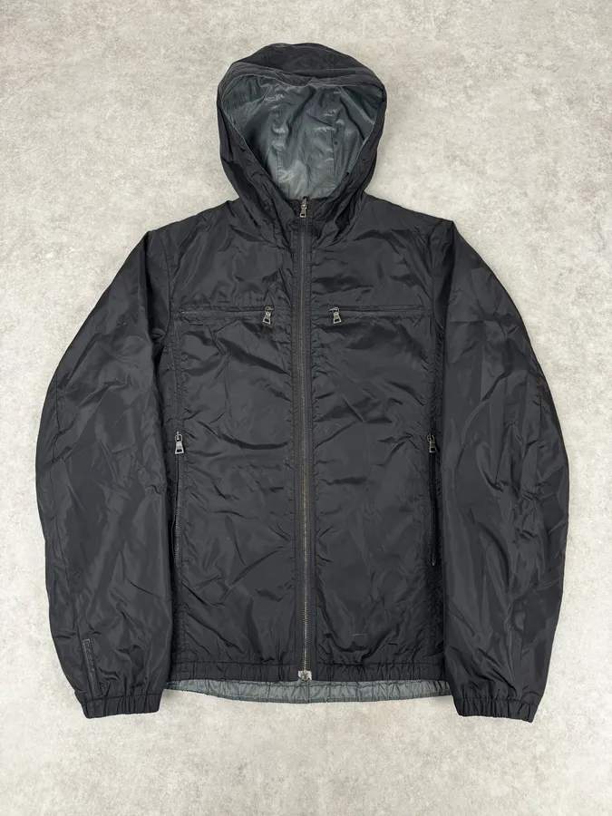 AW2009 Prada Linea Rossa Black & Grey Reversible Jacket