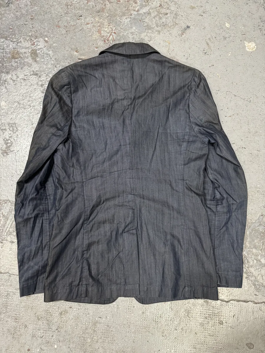 AW2009 Raf Simons Navy Denim Blazer Jacket - Image 4