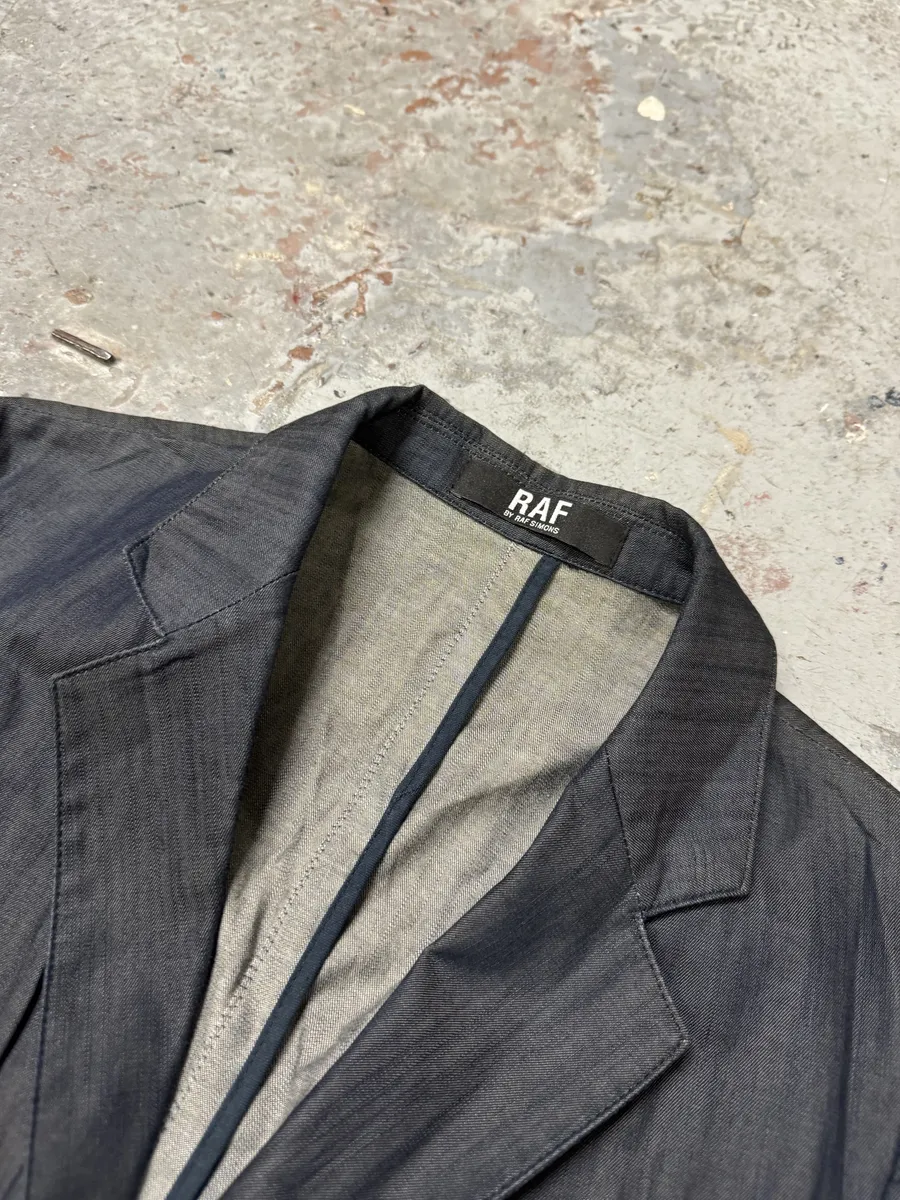 AW2009 Raf Simons Navy Denim Blazer Jacket - Image 6