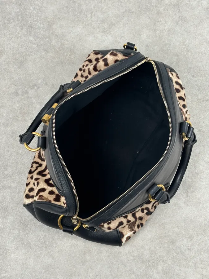 AW2009 Yves Saint Laurent Muse Leopard Pony Hair Leather Bag Stefano Pilati - Image 17