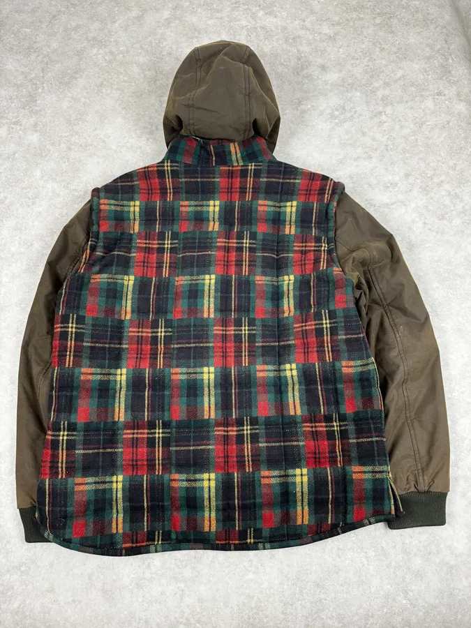 AW2010 Alexander McQueen Green & Tartan Hybrid Jacket - Image 4