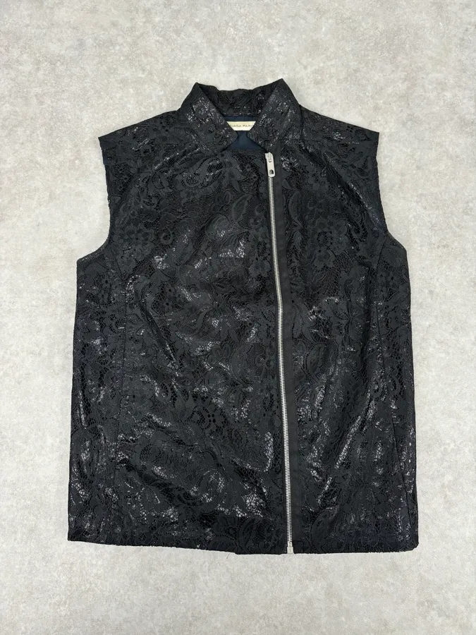 AW2010 Balenciaga Black Embroidered Vest
