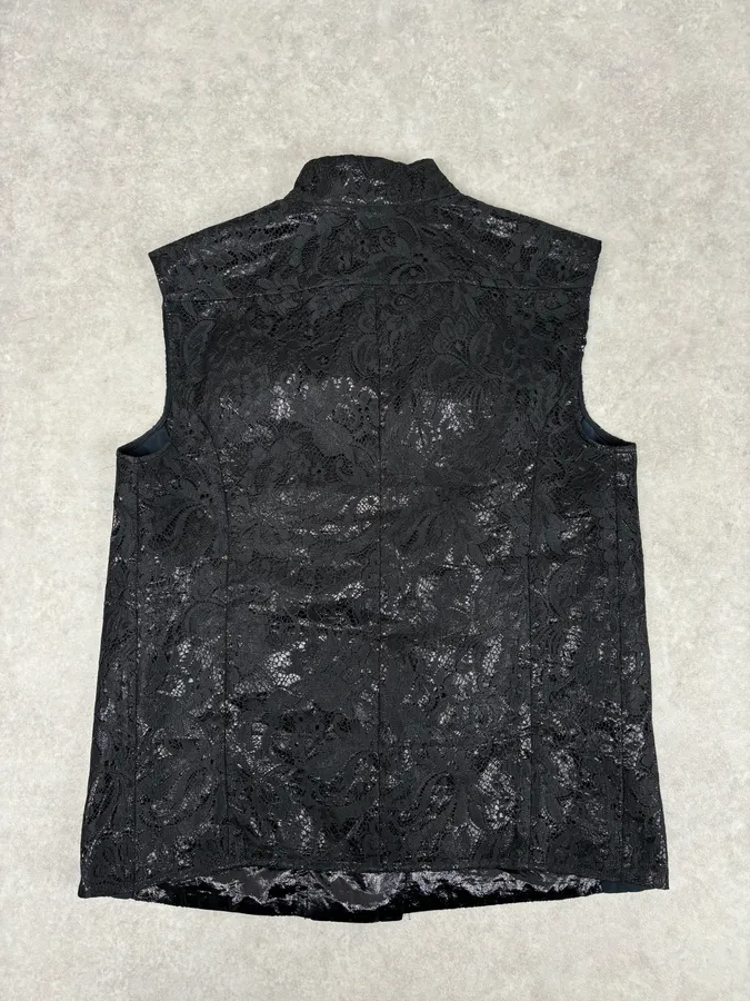 AW2010 Balenciaga Black Embroidered Vest - Image 5