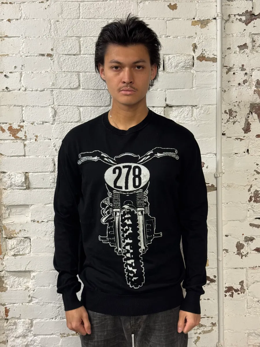 AW2010 Bikkembergs Black Moto Sweater - Image 2