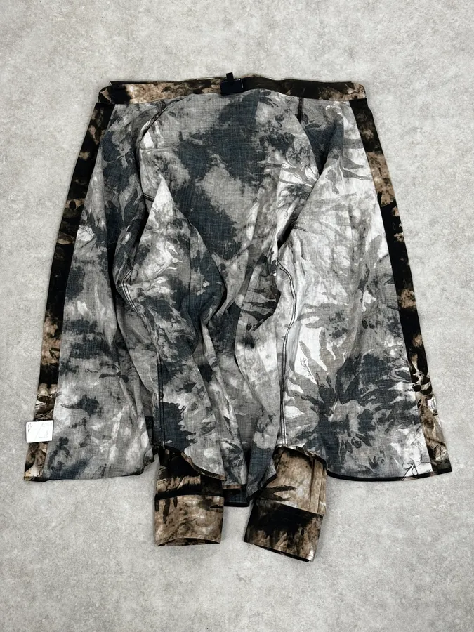AW2010 Cavalli Handpaint Bleached Brown & Beige Shirt - Image 7