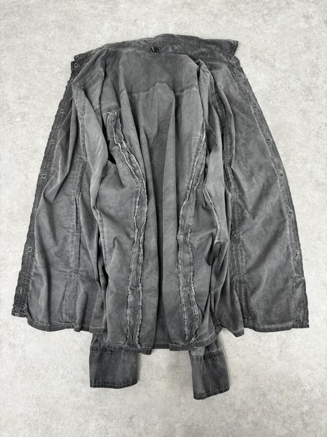 AW2010 Dirk Bikkembergs Grey Washed Pleats Shirt - Image 7