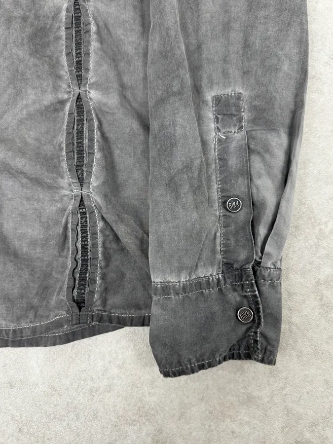 AW2010 Dirk Bikkembergs Grey Washed Pleats Shirt - Image 8