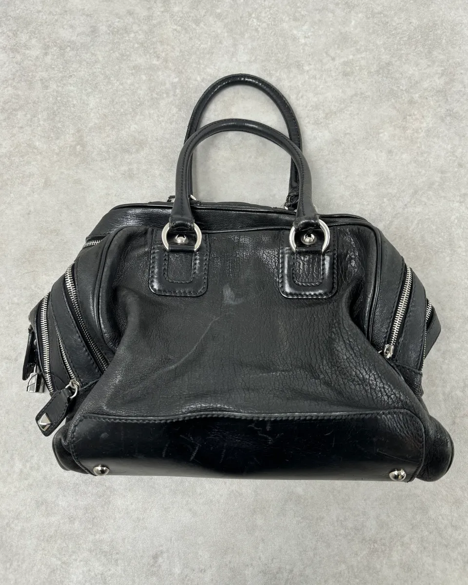 AW2010 Dolce & Gabbana Black Leather Multi Zip Lily Handle Bag - Image 4