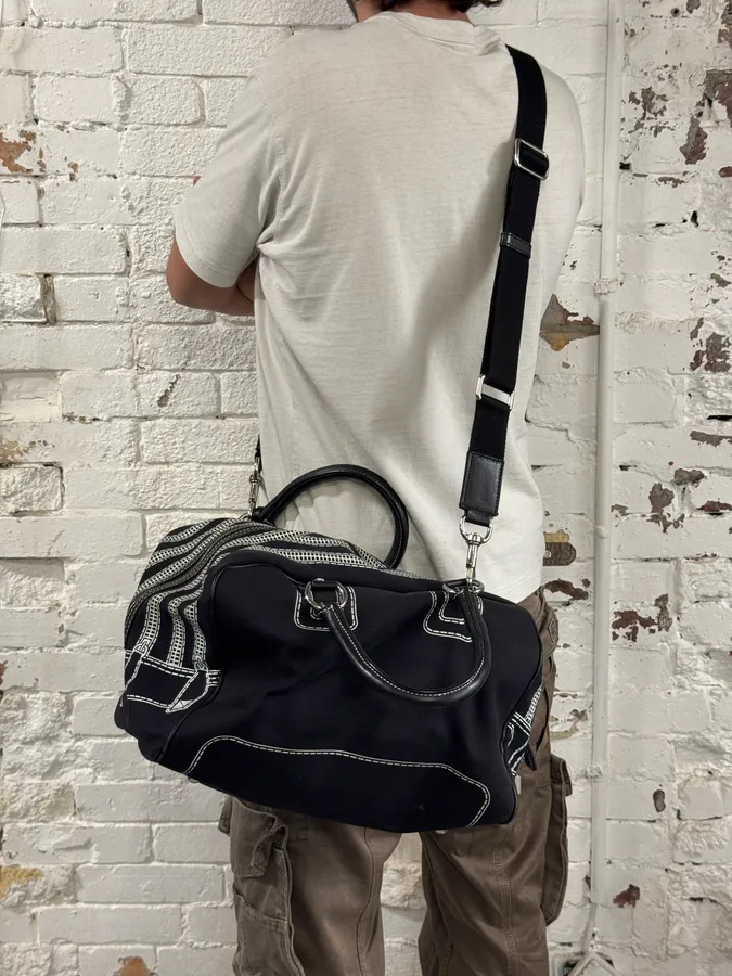AW2010 Dolce & Gabbana Black Lily Ghost Trompe LOeil Bag - Image 3