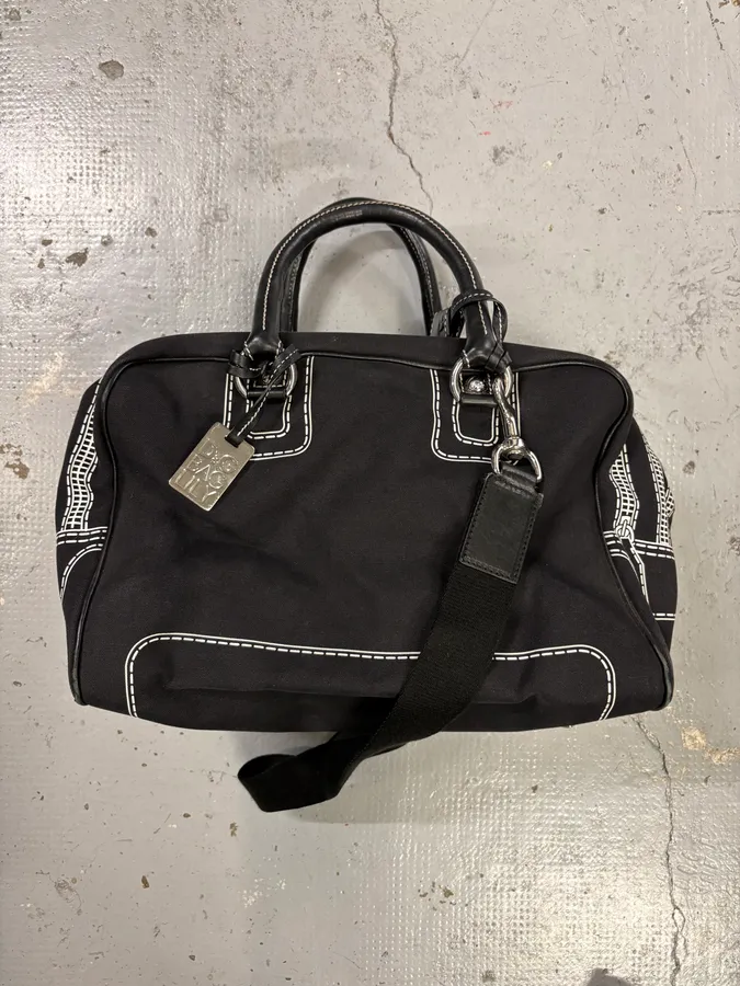 AW2010 Dolce & Gabbana Black Lily Ghost Trompe LOeil Bag - Image 7