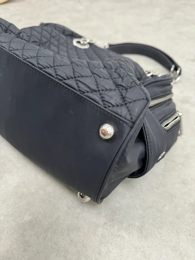 AW2010 Dolce & Gabbana Black Puffer Multi Zips Lily Bag - Image 8