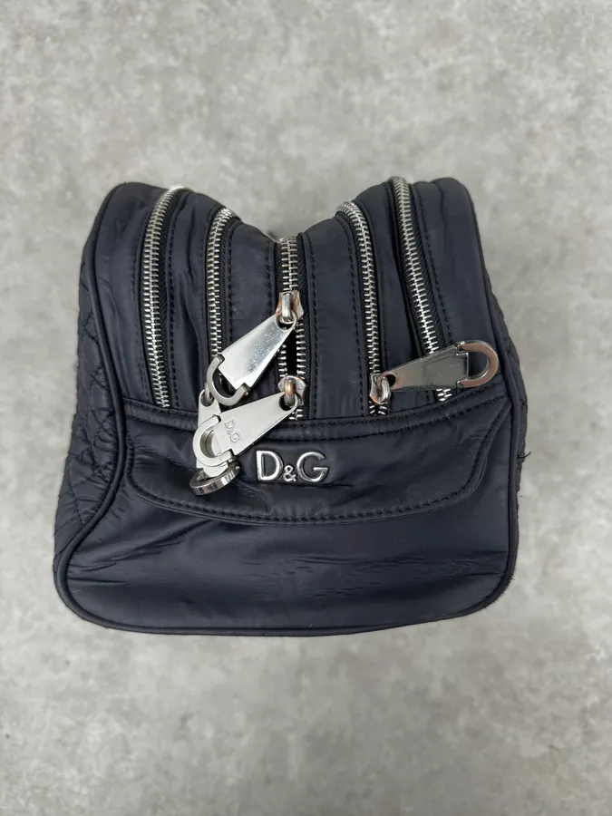 AW2010 Dolce & Gabbana Black Quilted Lily Glam Bag - Image 8