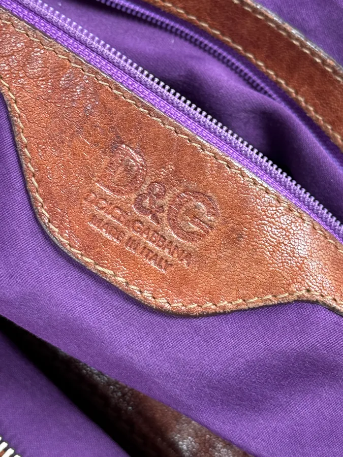 AW2010 Dolce & Gabbana Brown Multi Zip Leather Lily Bag - Image 14