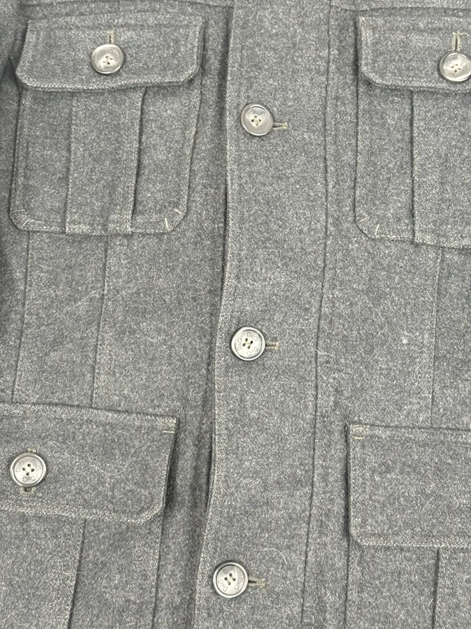 AW2010 Dolce & Gabbana Charcoal Wool Multi-Pocket Coat - Image 10