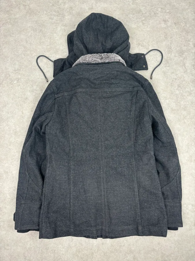 AW2010 Dolce & Gabbana Charcoal Wool Multi-Pocket Coat - Image 6