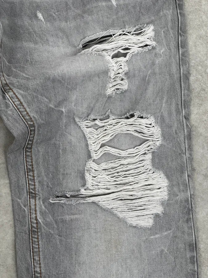 AW2010 Dolce & Gabbana Distressed Grey Denim Jeans - Image 8