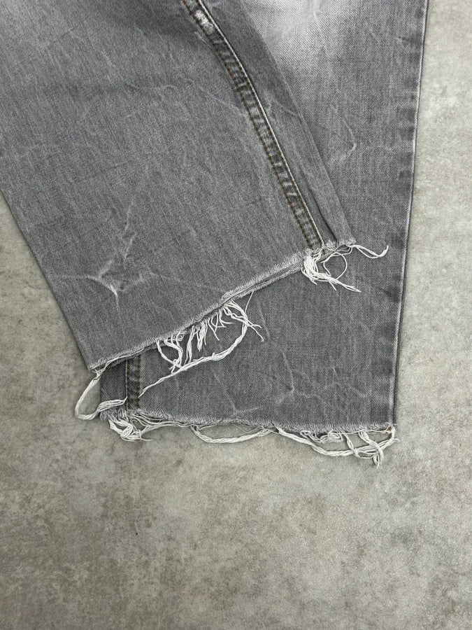 AW2010 Dolce & Gabbana Distressed Grey Denim Jeans - Image 9