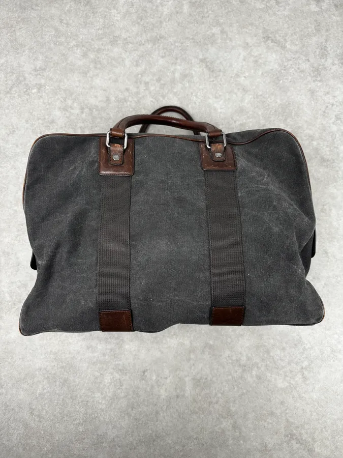 AW2010 Dolce & Gabbana Grey Canvas & Leather Lily Zip Bag - Image 5
