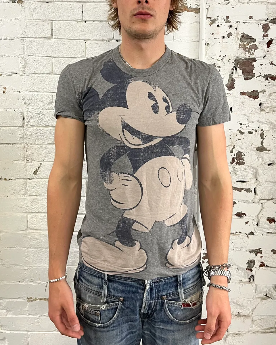 AW2010 Dolce & Gabbana Grey Mickey Comics T-Shirt - Image 3