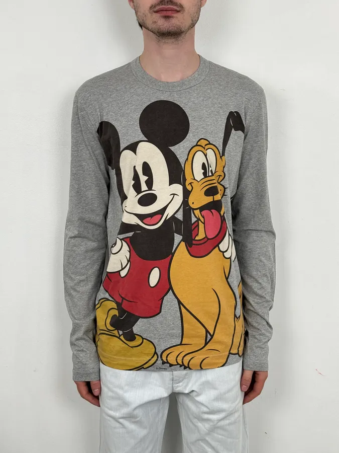 AW2010 Dolce & Gabbana Mickey & Pluto Grey Longsleeves - Image 3