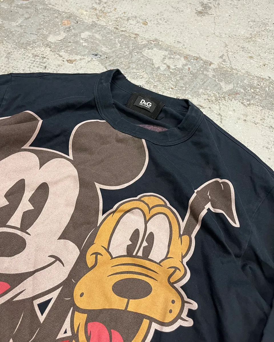 AW2010 Dolce & Gabbana Mickey & Pluto Grey Longsleeves - Image 6